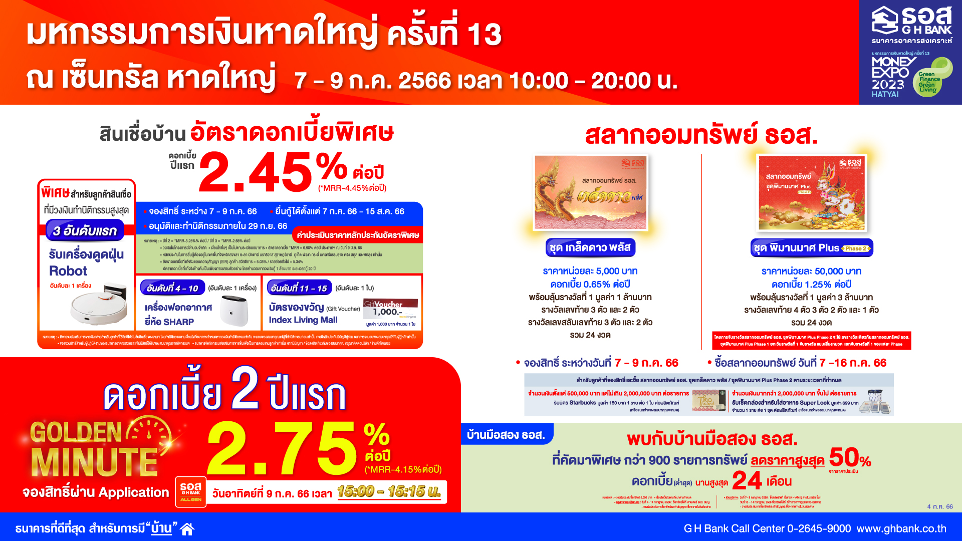 Government Housing Bank (GHB) Offers Special Promotion at Money Expo Hatyai 2023: Low-Interest Home Loans and Savings Lottery