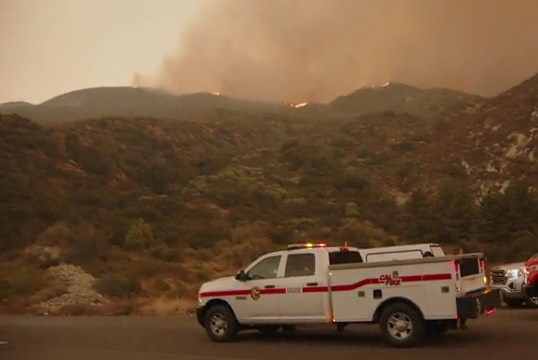 wildfire east of LA