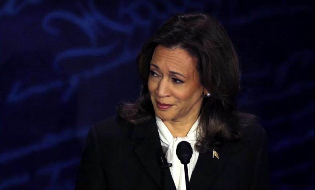 Kamala Harris bemused during Trump speaking in US Presidential debate