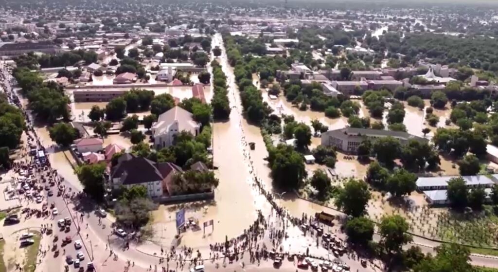 people among widespread flood in Nigeria