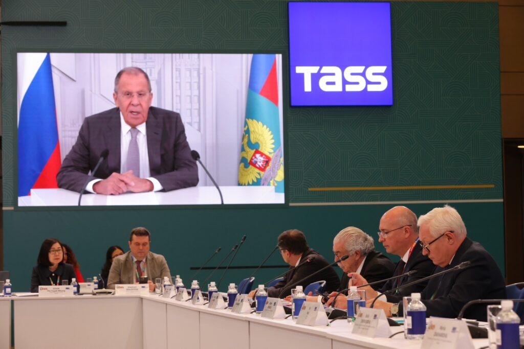 Sergey Lavrov, Minister of Foreign Affairs of the Russian Federation in BRICS Media Summit