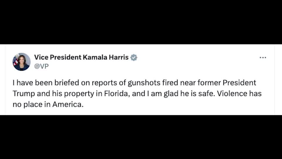 Harris react to Trump assassination attempt