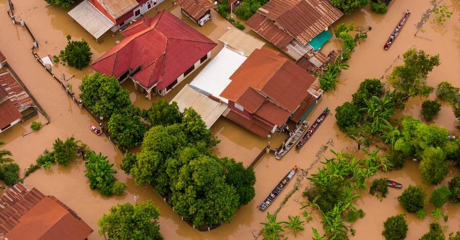 flood in Vientiane Laos