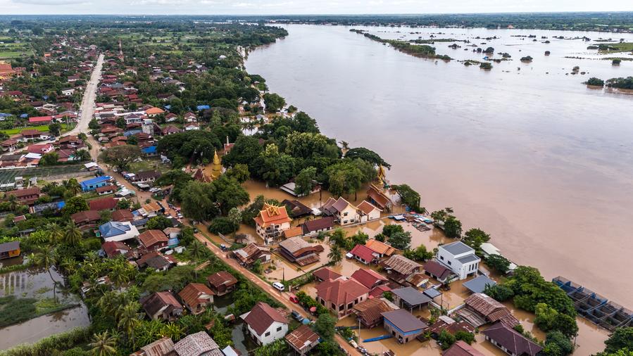 flood in Vientiane Laos