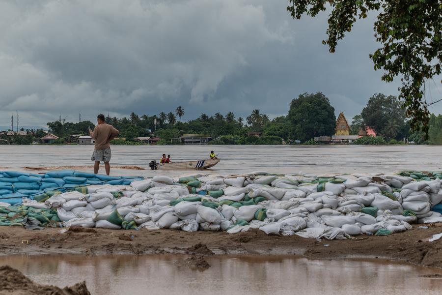 flood in Vientiane Laos