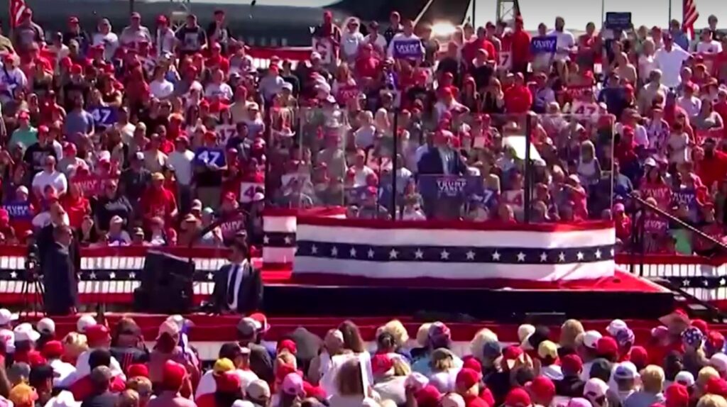 Trump's rally in Wilmington, North Carolina long shot