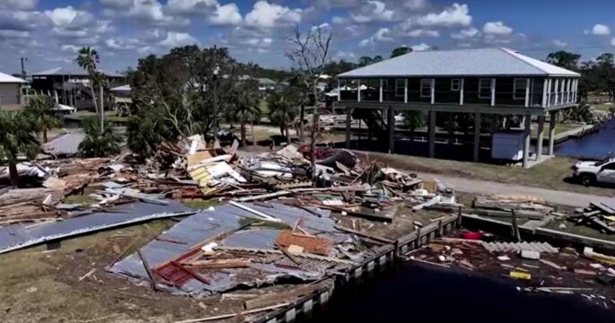 Florida town faces daunting cleanup from Hurricane Helene