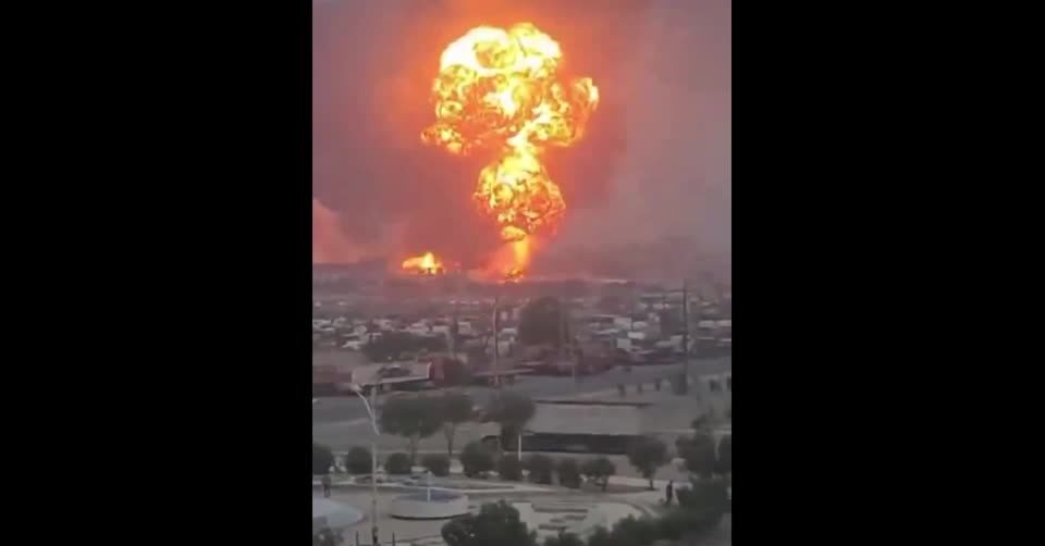 Fiery explosion rocks Yemen port city following Israeli strikes