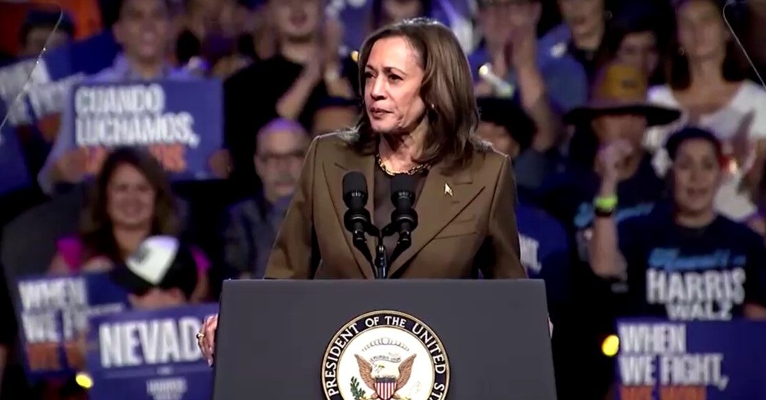 Kamala Harris during Las Vegas rally