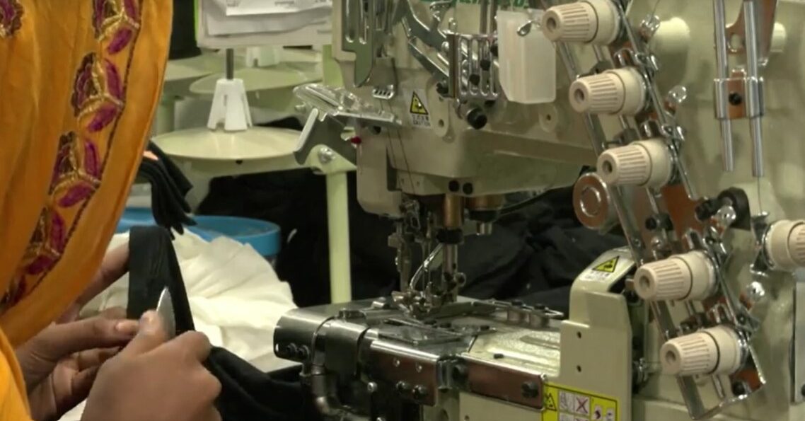 Bangladeshi worker in garment factory