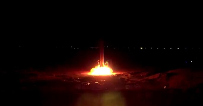 Iranian media releases video said to show launch of missiles against Israel