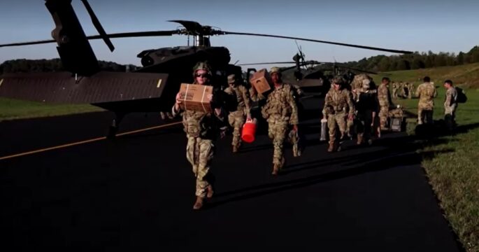 U.S. troops provide aid to areas impacted by Hurricane Helene