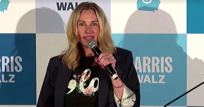 Julia Roberts brings showbiz pizzazz to Harris campaign in Georgia