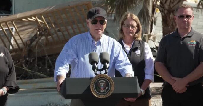 Biden tours Florida's storm-hit streets as Milton debris piles up