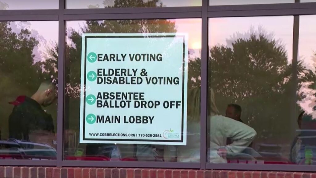 Georgia early voting station