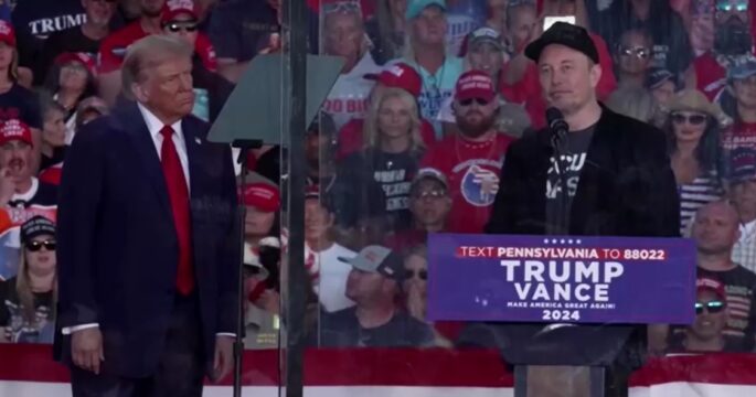 Trump with Musk in Pennsylvania rally Oct 5, 2024