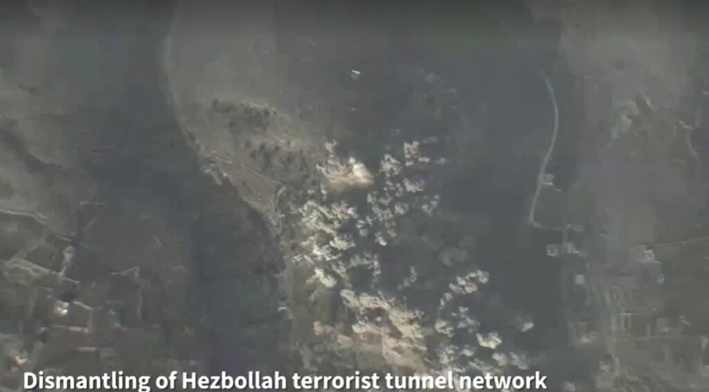 Israeli army video shows aerials of strike on Nabatieh un southern Lebanon