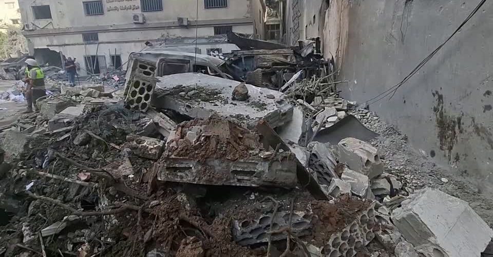 Lebanon's Nabatieh municipal headquarters left in ruins after Israeli airstrike