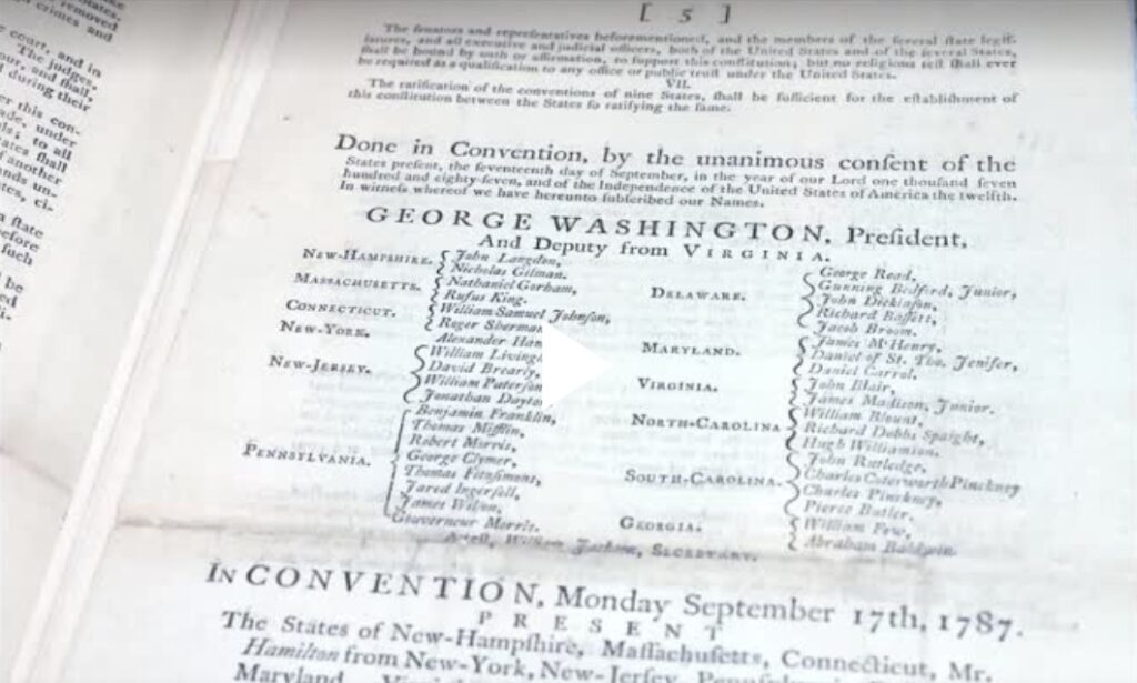 US Constitution in 1787