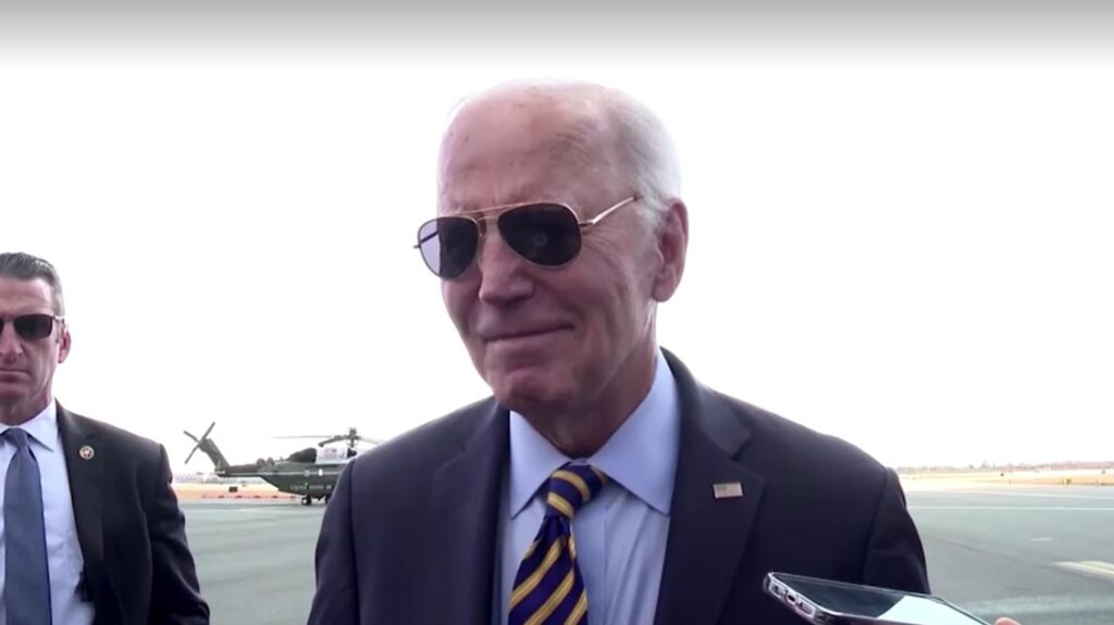 Joe Biden at airport