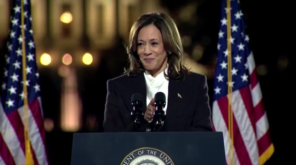 Harris opens speech at Jan. 6 site