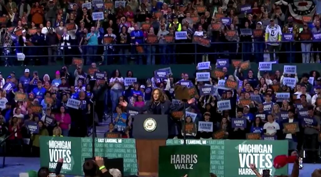 Harris begins Michigan rally with nod to Gaza victims longshot