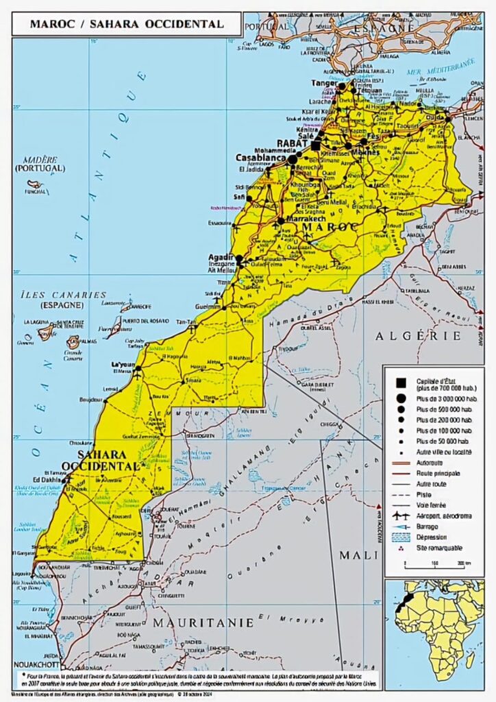 Western Sahara map