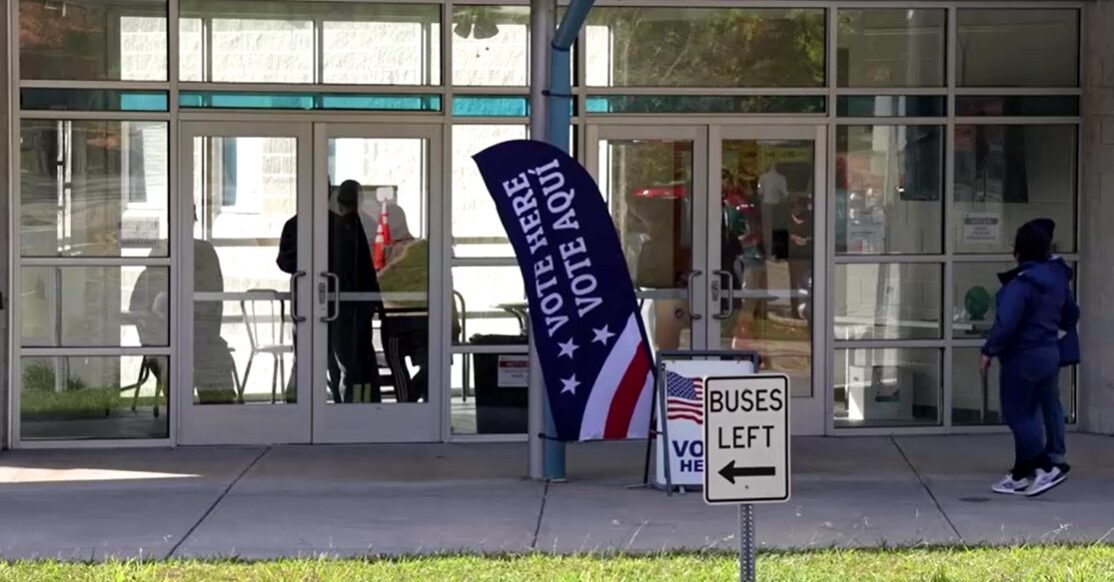 Georgia State's polling station where hoax bomb scare