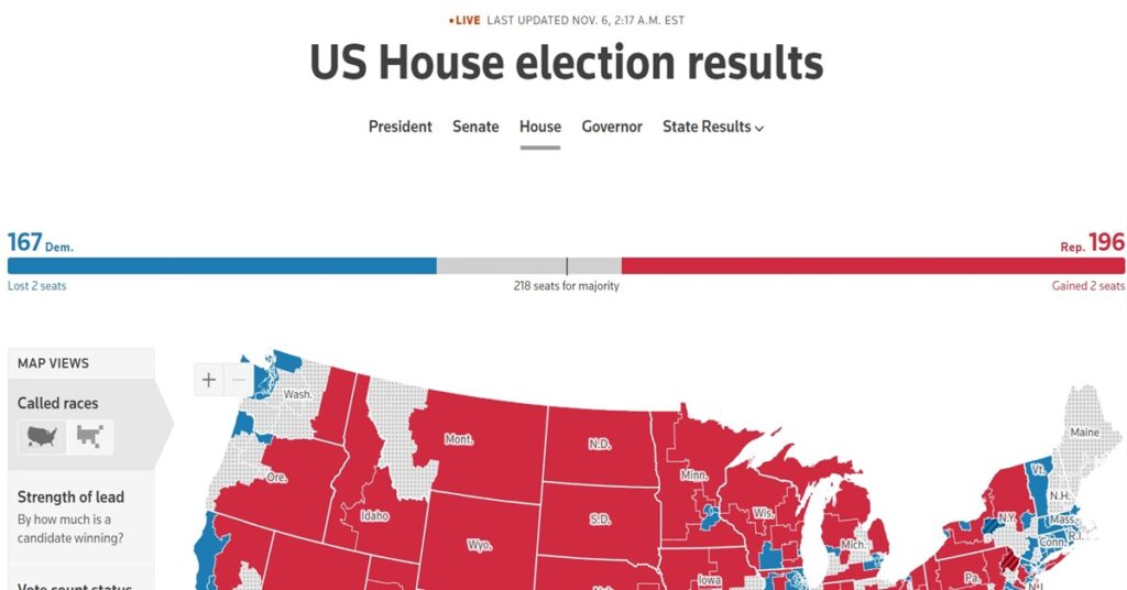 House votes projected by Edison Research at 02.00 am