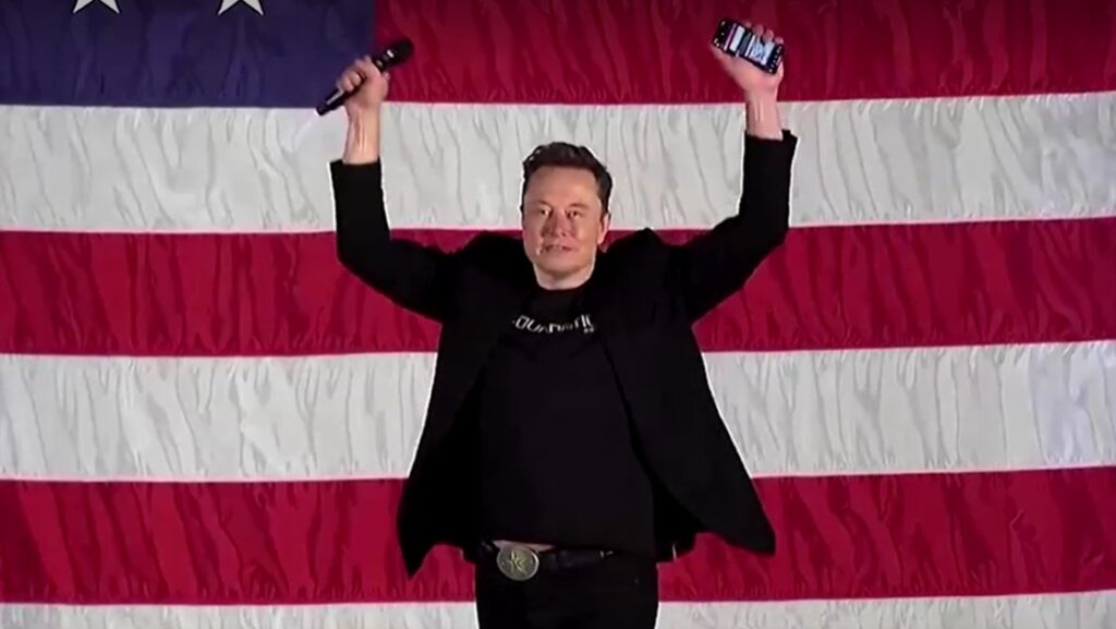 Elon Musk at campaign rally in Pennsylvania Oct 17