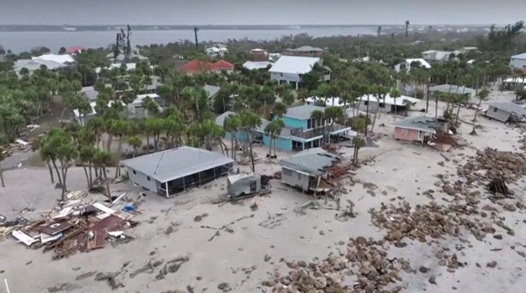 Milton's wrath along Florida barrier island