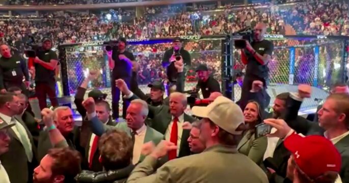 Trump attends UFC match