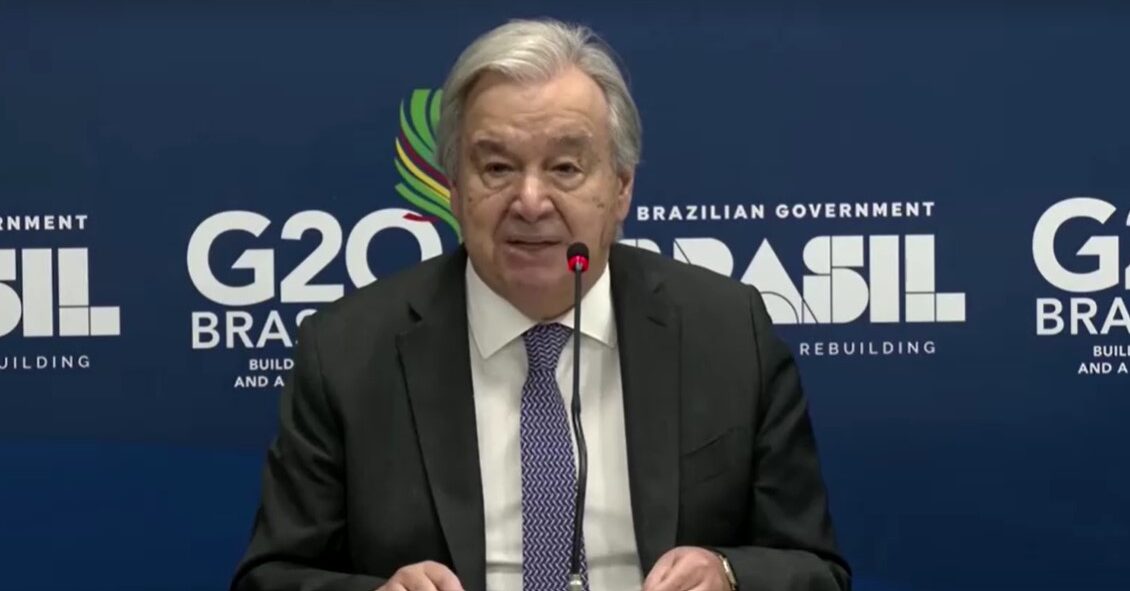 UN Secretary at G20 Summit in Rio de Janero