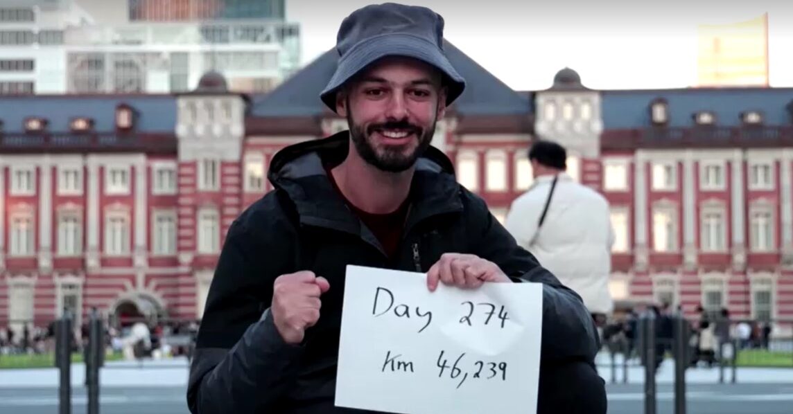 Egyptian adventurer reaches Japan after 274 days of overland travel last day