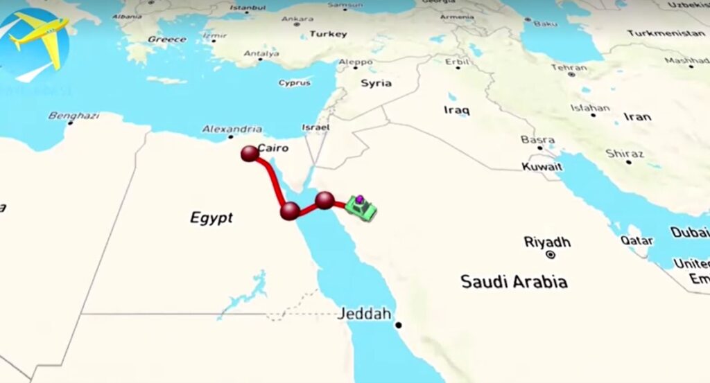 Egyptian adventurer reaches Japan after 274 days of overland travel map day 1