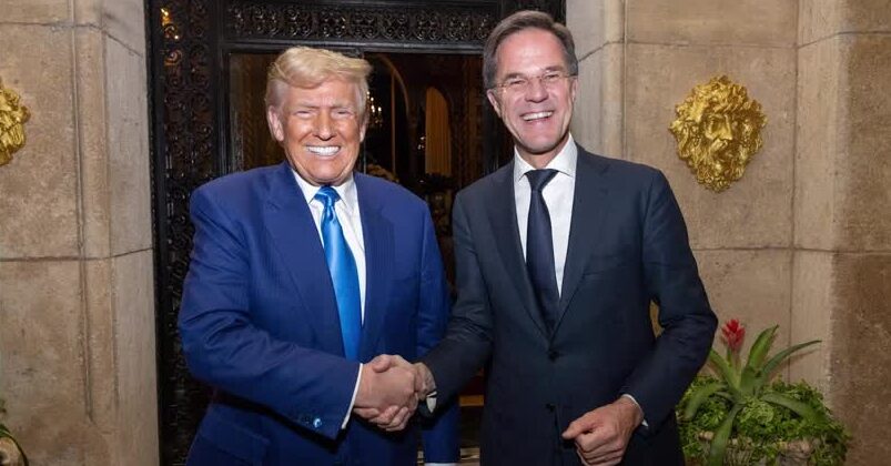 NATO boss Rutte pictured with Trump after talks in Florida