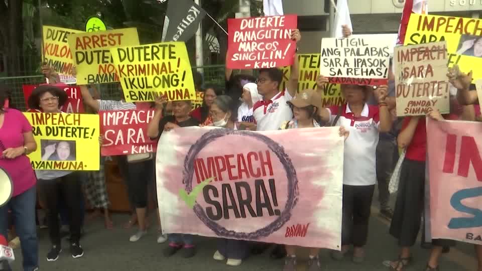 Filipino activists called for Duterte to be impeached