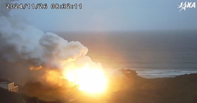 Epsilon rocket engine catches fire at Japan space agency test center