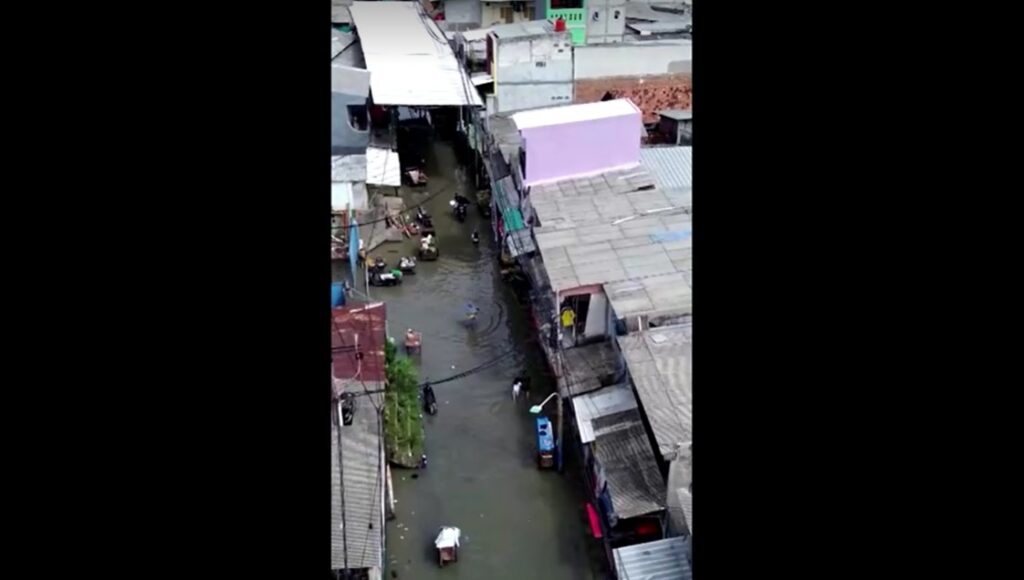 Several neighbourhoods submerged after flash floods hit Jakarta