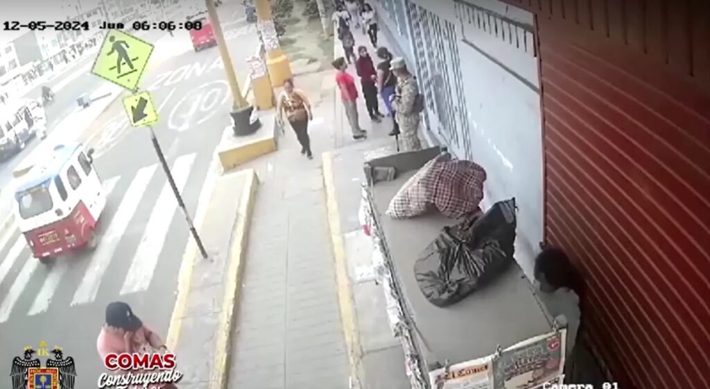 Woman falls into electrical box during sidewalk explosion in Peru