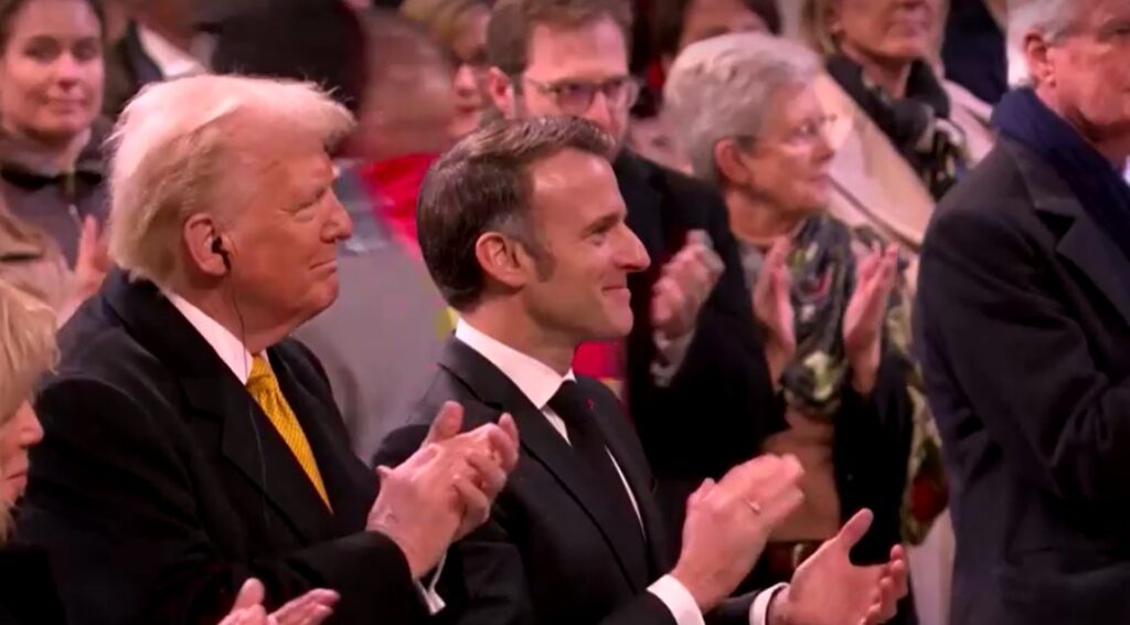 Trump and Macron in Notre-Dame re-opens