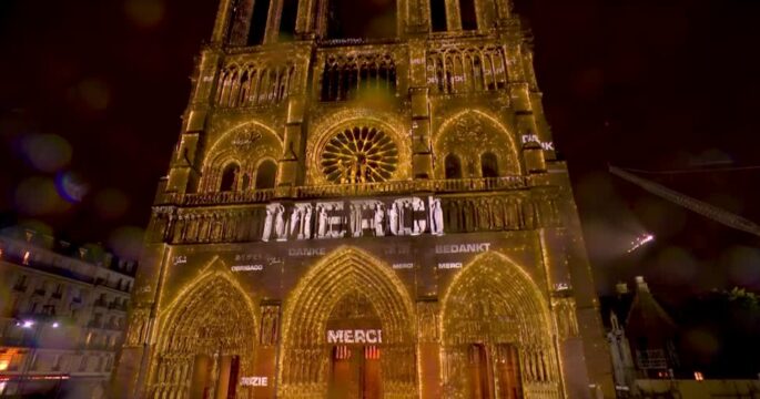 Notre-Dame re-opens with a 'merci' to those who saved it from the fire