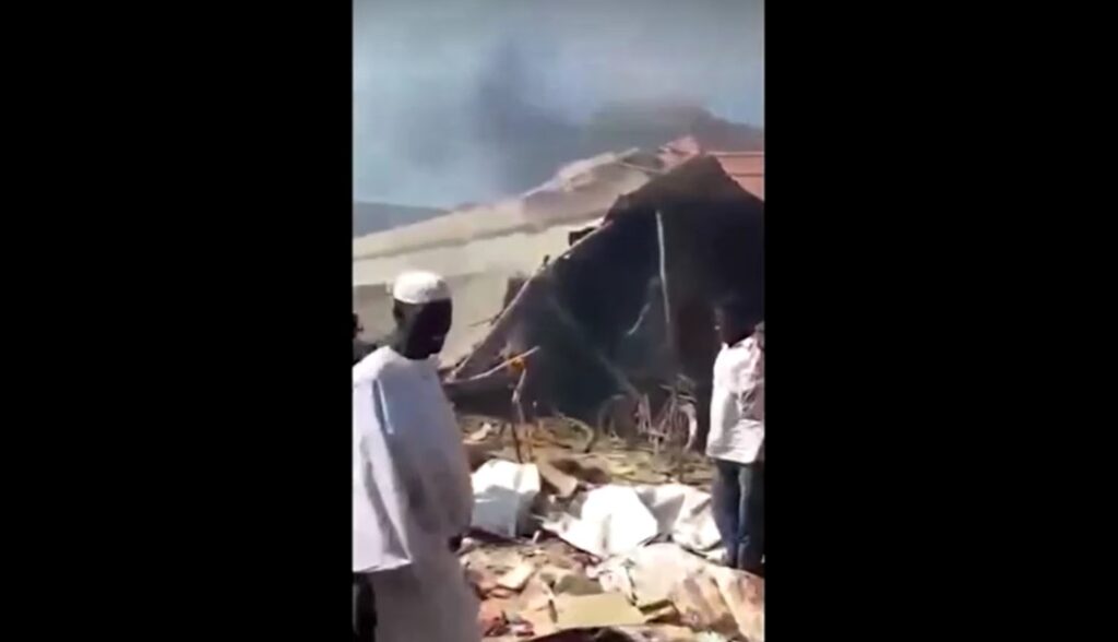 damaged building form civil war in Sudan