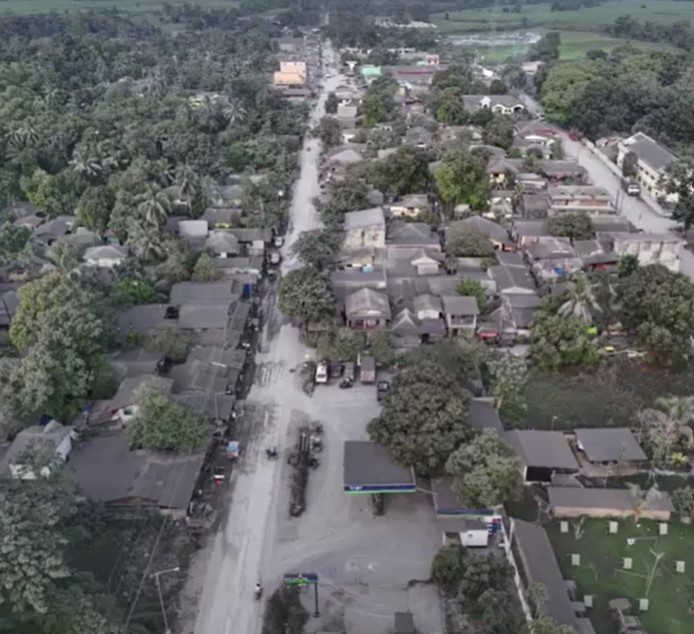 Philippine town covered in ash after Kanlaon volcano eruption