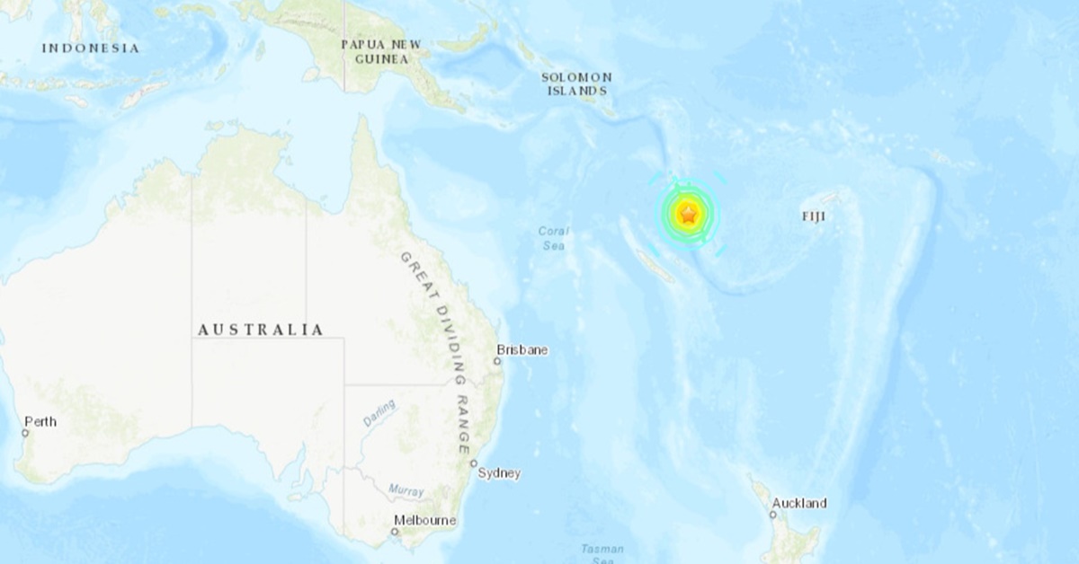 Magnitude 7.4 earthquake in Vanuatu