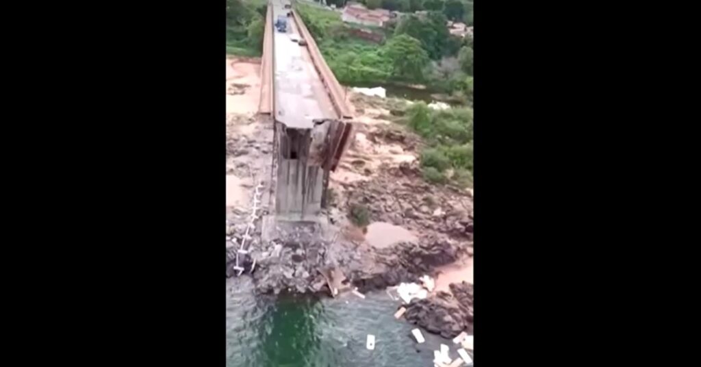 Aerial video shows what remains of bridge that collapsed in Brazil