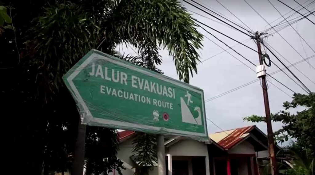 evacuation route in Aceh