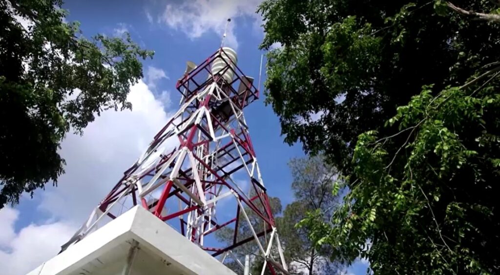 Tsunami warning tower in Aceh