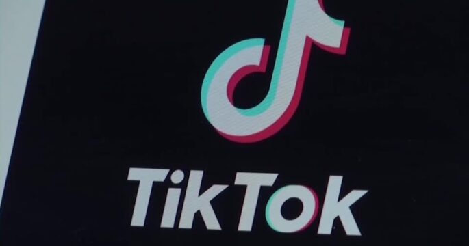 TikTok logo on smartphone