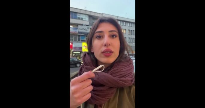 Italian journalist Cecilia Sala reporting from Iran